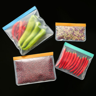 Colorful Card Head Eva Food Bag Food Preservation Bag Thickeneded Plastic Ziplock Bag Repeated Refrigerator Food Repackaging Bag