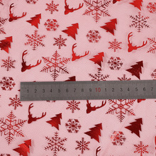 新款热销圣诞树雪花鹿头网布圣诞节派对DIY装饰面料桌布喜糖网纱