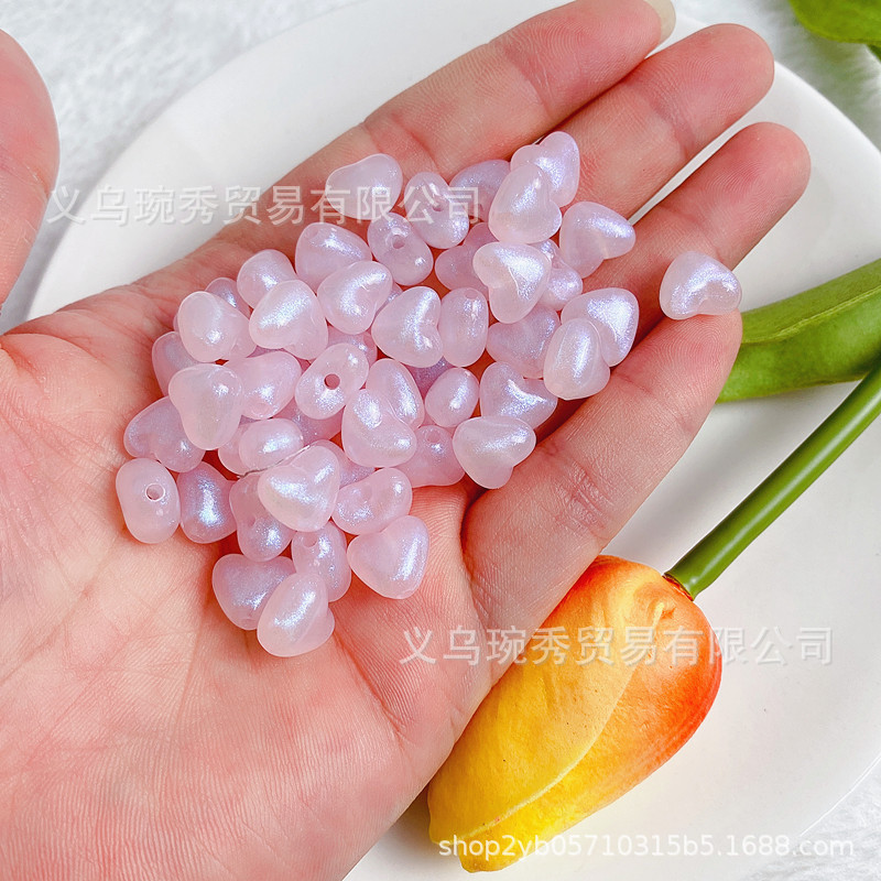 Perlas acrílicas con diseño estrella y sirena, accesorios DIY para pulseras