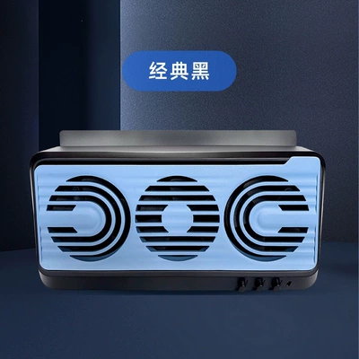 Summer Solar-Powered Three-Head Car Digər kiçik elektrik cihazlar - 998-blowing-and-suction-integrated-exhaust-fan-black-solar-usb-plug-in