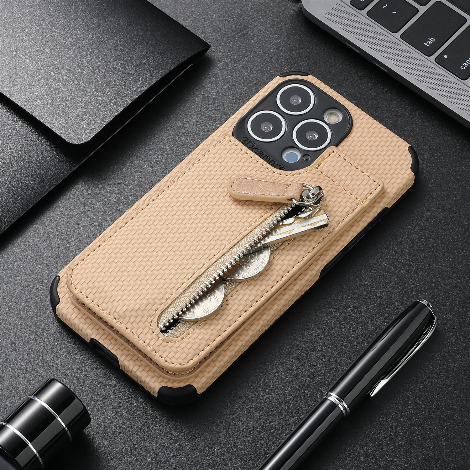 Solid Color Pattern Business Solid Color Tpu Pu Leather    Phone Cases
