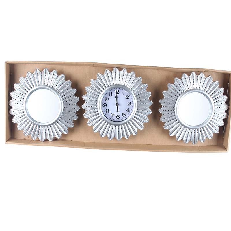 Reloj de pared europeo/americano moderno simple, reloj triple decorativo, reloj de cuarzo creativo de moda para sala/comedor