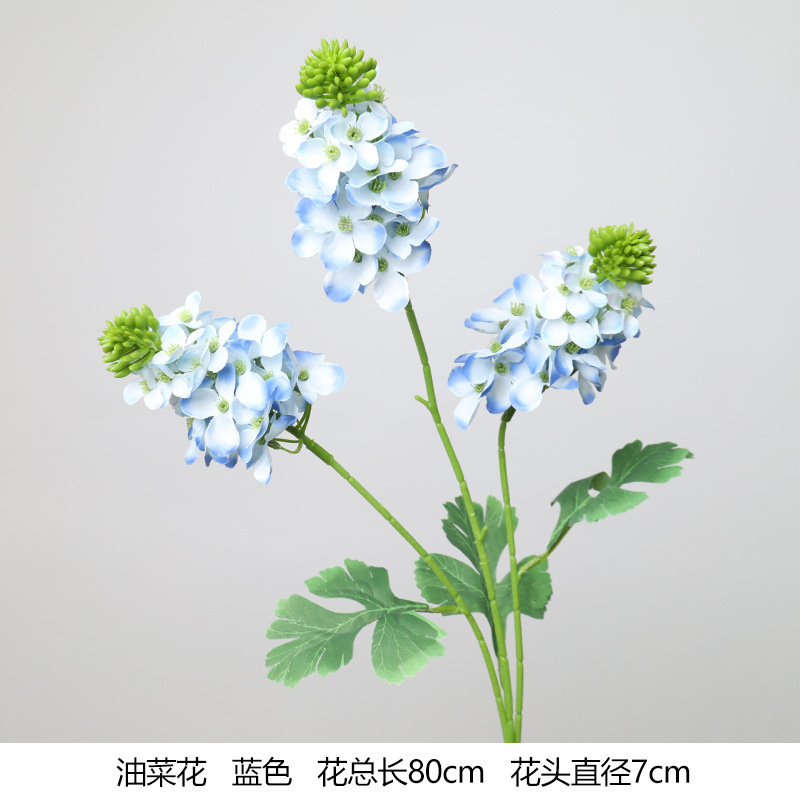 蓝色仿真花高级感逼真假花仿真玫瑰花婚庆婚礼装饰插花花束热销批|undefined