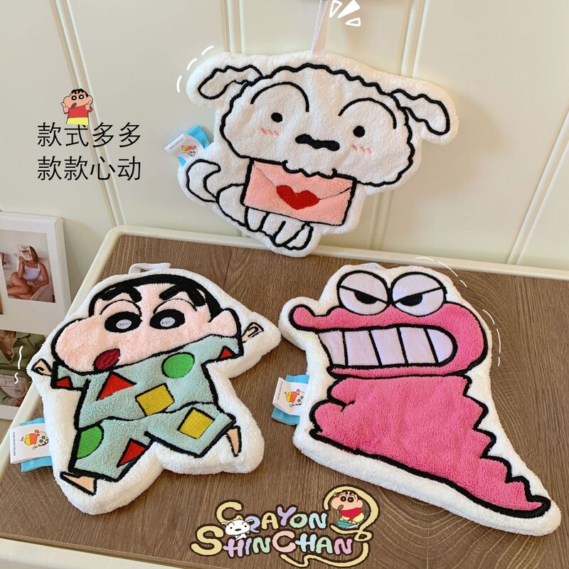 Authentic Crayon Shin-Chan Hand Towel, Coral Fleece, More Absorbent Than Pure Cotton, Children's Cartoon Cute Square Towel Authentic Crayon Shin-Chan Hand Towel, Coral Fleece, More Absorbent Than Pure Cotton, Children's Cartoon Cute Square Towel