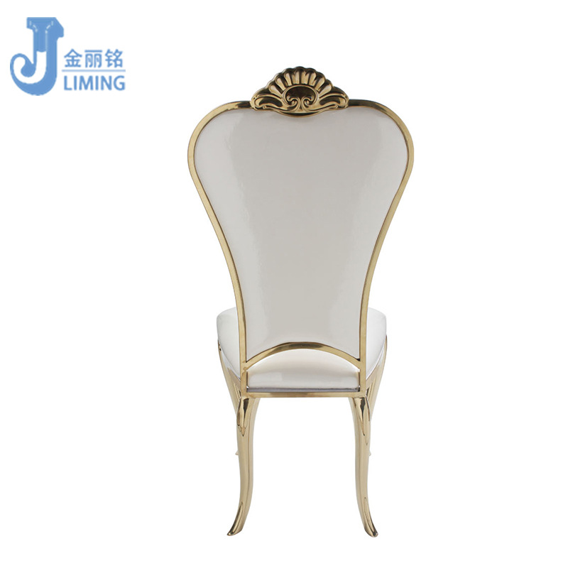 Fábrica al por mayor silla de acero inoxidable moderno minimalista restaurante dorado comedor silla de acero inoxidable pu cuero comedor silla respaldo silla