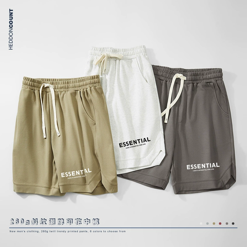 Летний прилив бренд повседневные шорты мужской американский ретро английский принт свободные укороченные брюки High Street баскетбольные спортивные брюки