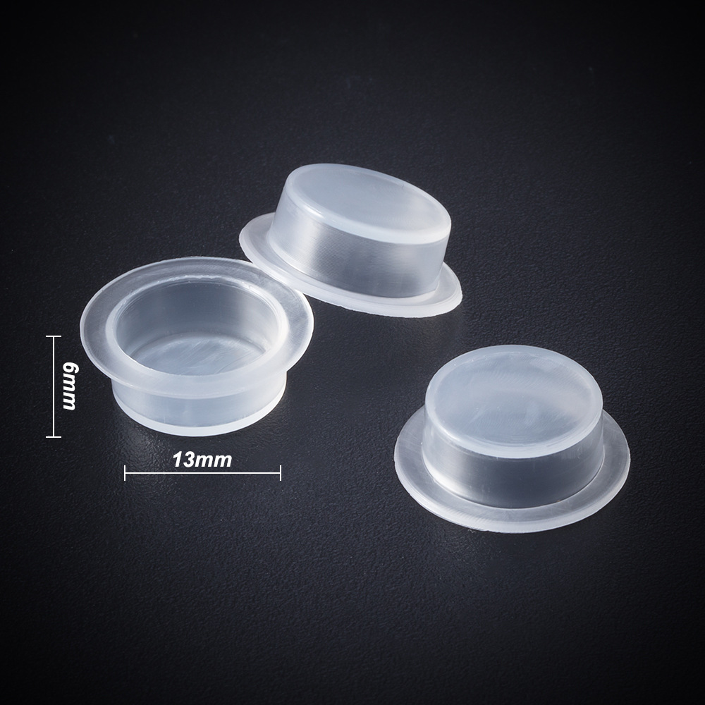 Disposable tattoo color cup translucent flat bottle mouth puncture tool accessories