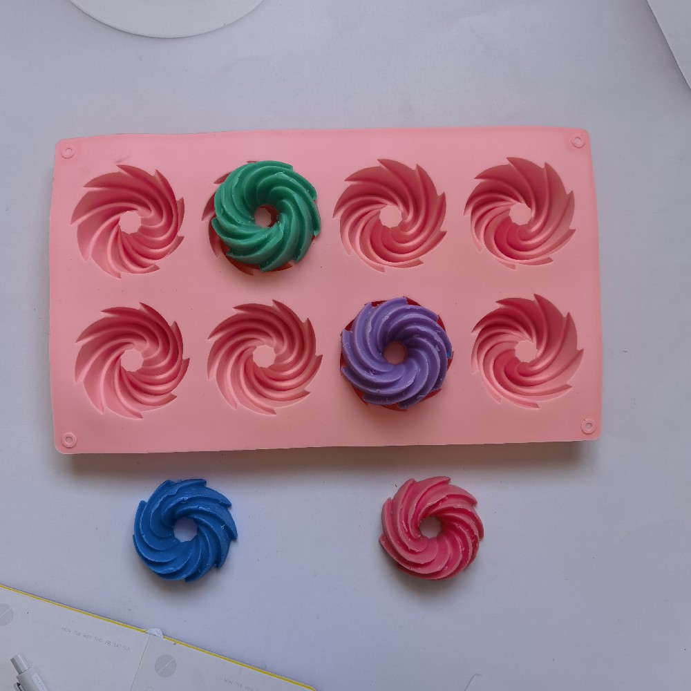 8 espirales 79 molde de silicona pastel helado pudín molde de postre jabón utensilios de cocción