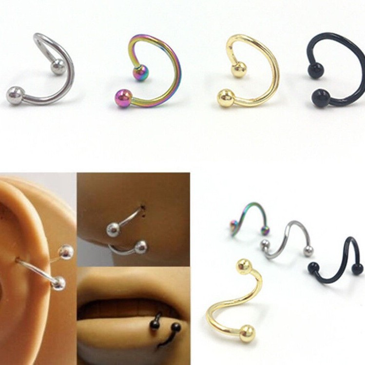 Amazon S-tipo nariz Stud nariz anillo nariz pendientes ceja Stud para el comercio exterior y el comercio interno AliExpress