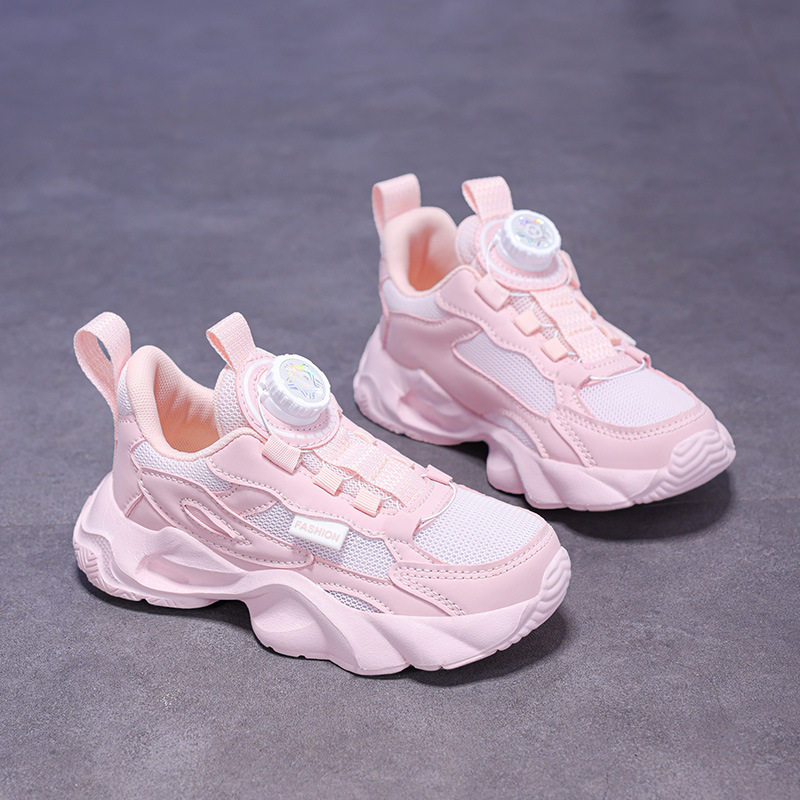 Zapatos de carreras transfronterizos de primavera y otoño zapatos deportivos para niños niñas de 6 - 12 años de edad, niños, padres, red transpirable y ligera