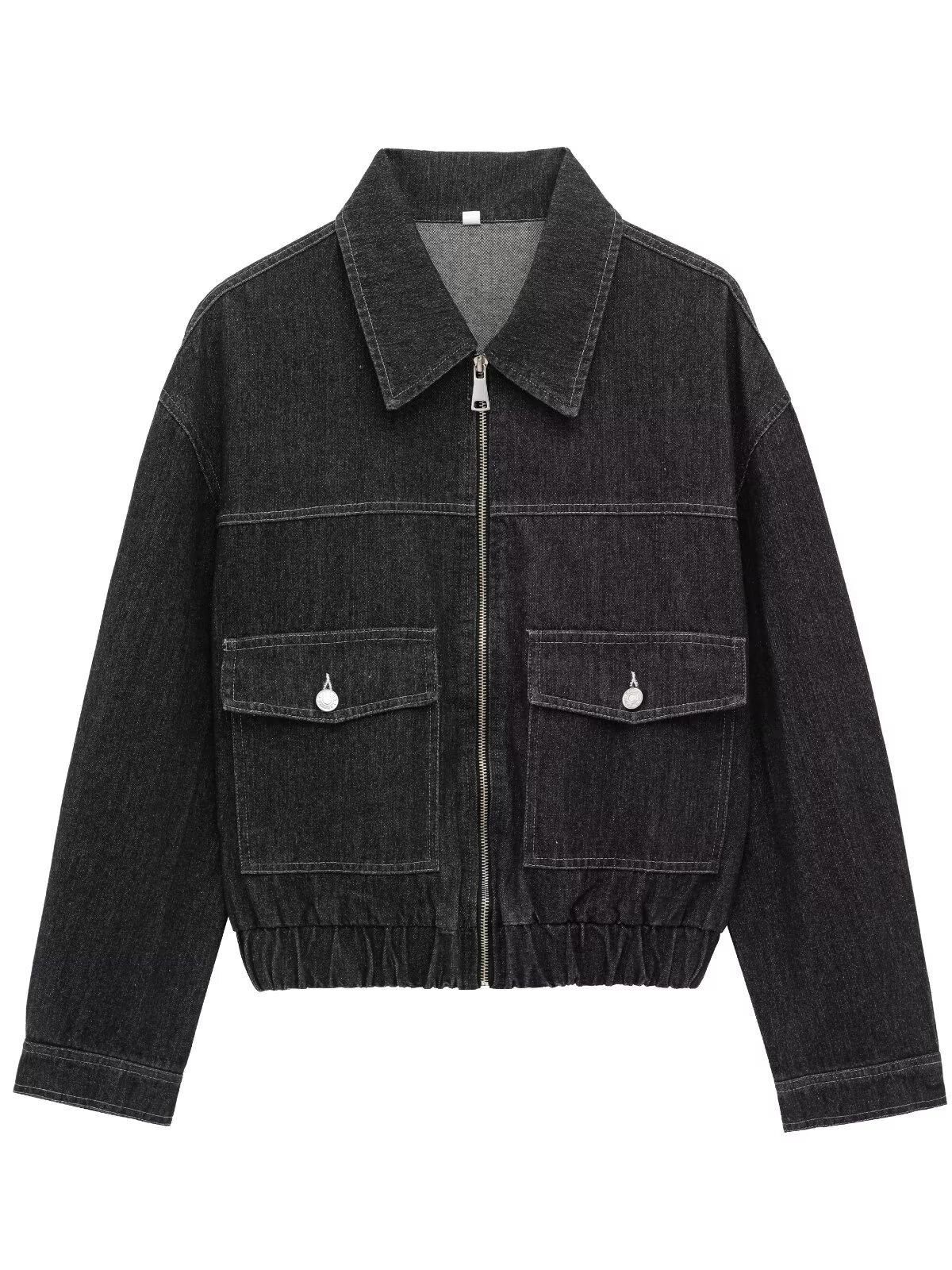Cross-border women's 2025 spring and autumn new European and American fashion casual loose plus size lapel long sleeve Denim coat top