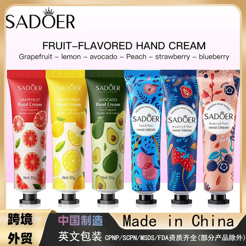 Трансграничная Внешняя торговля SADOER фруктовый крем для рук увлажняющий осенне-зимний крем для рук против сухости мелкий опт