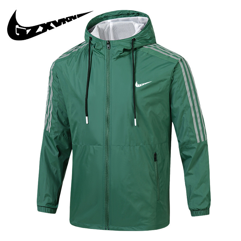 Cross-Border 2026 New Spring and Autumn Sports Jacket Trendy Casual Men's Thin Windbreaker Men's Jacket with Three Stripes Cross-Border 2026 New Spring and Autumn Sports Jacket Trendy Casual Men's Thin Windbreaker Men's Jacket with Three Stripes