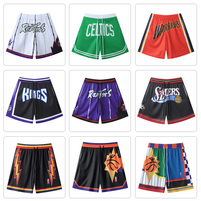 Professional Basketball Pants Men's Single Layer Lightweight Fabric Pocket Summer Sports Leisure Digital Print Shorts
