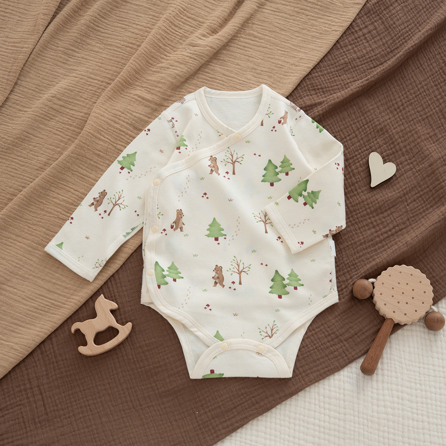 숲 곰 가방 방귀 옷 1 조각