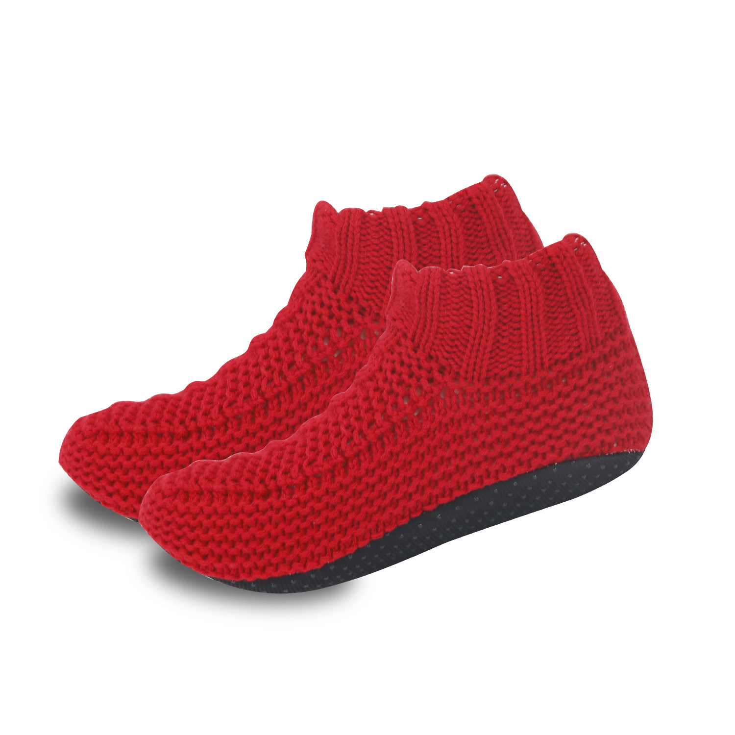 Calcetines de piso de invierno calcetines de algodón de mujer interior antideslizante zapatos de piso suave para adultos tejidos caseros gruesos calcetines de nieve