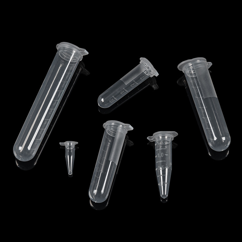 Tubo de centrífuga con tubo de ensayo transparente graduado, fondo redondo, fondo puntiagudo, tubo de centrífuga desechable, consumibles experimentales, tubo de centrífuga de plástico