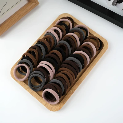 Saç üçün rezinlər – Headwear - coffee-mixed-color-100-opp-bag