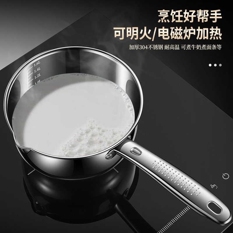新しいステンレス鋼の水ひしゃく、厚みのある大きな水ひしゃく、家庭用キッチンの木製ハンドル、水やりや漂白用の水ひしゃく|undefined