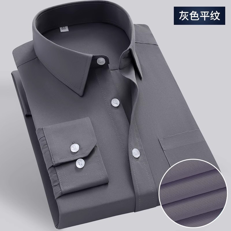 白いシャツ メンズ 長袖 春夏秋 フォーマル ブルー 仕事用 半袖シャツ 作業服 通勤 通学 通気性 吸湿性|undefined