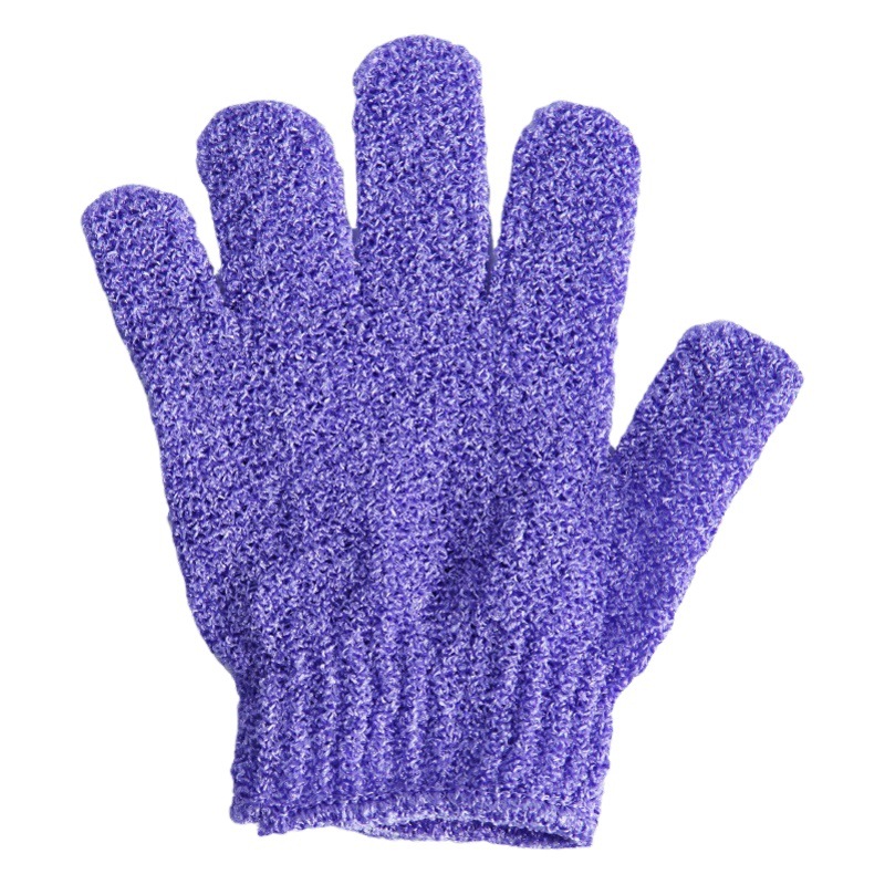 T guantes de baño exfoliante guantes de baño de doble cara al por mayor de barro frotando hacia atrás cinco dedos guantes de baño