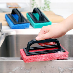 Kitchen powerful decontamination wipe handle cleaning brush bathroom bathtub brush nano magic sponge wipe tile magic wipe