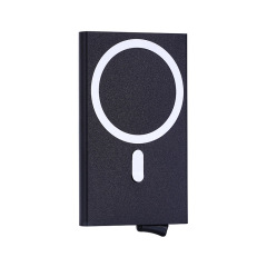 国境を越えた人気rfid blockingアルミニウム合金カードケースマグセーフカードバッグはiphone磁気吸引用
