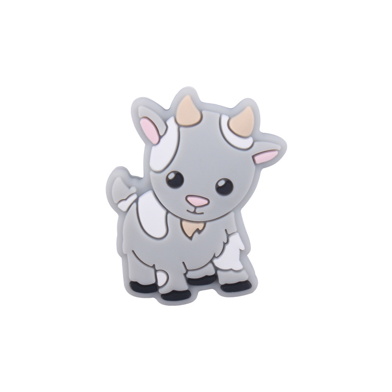 Productos para bebés caricatura animal silicona cordero creativo DIY baby molar chupeta anti-caída accesorios de cadena