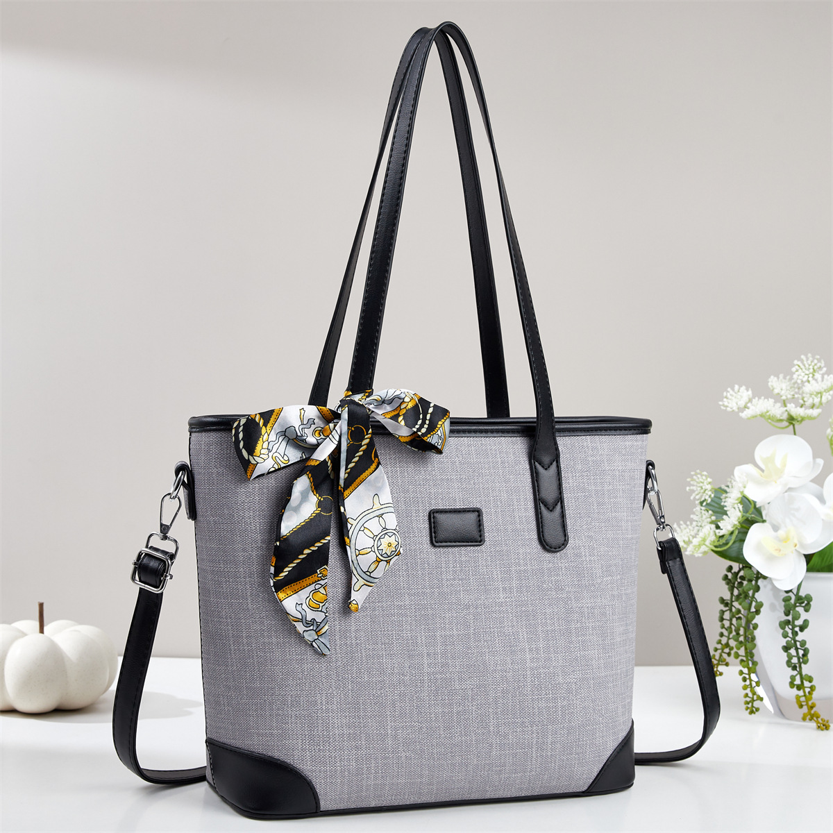 Bolsa de gran capacidad, bolsa de hombro casual de moda, buñuelo de seda, decoración, mochila, bolso de mano universal, bolsa de mano, bolsa de tote