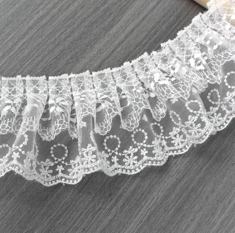レースメッシュスカートアクセサリースカート衣類アクセサリーロリータチュチュスカートカーテン刺繍花刺繍|undefined