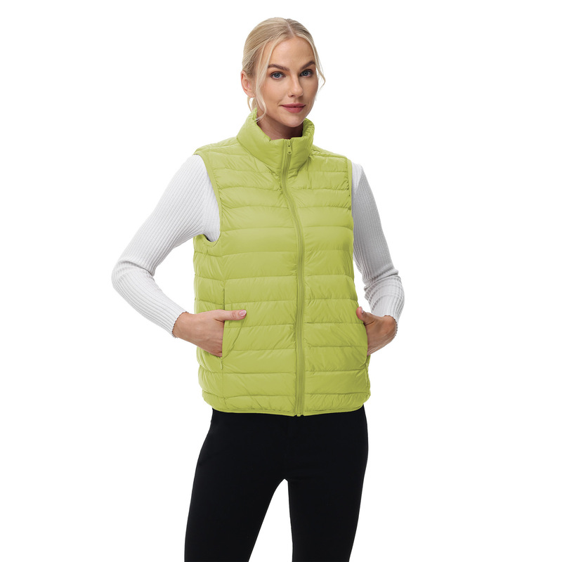 Autumn and Winter Women's down Vest, Lightweight 80 White Duck down Cross-Border Slim Fit Warm Top Jacket for Sports and Outdoor Cold Protection Autumn and Winter Women's down Vest, Lightweight 80 White Duck down Cross-Border Slim Fit Warm Top Jacket for Sports and Outdoor Cold Protection