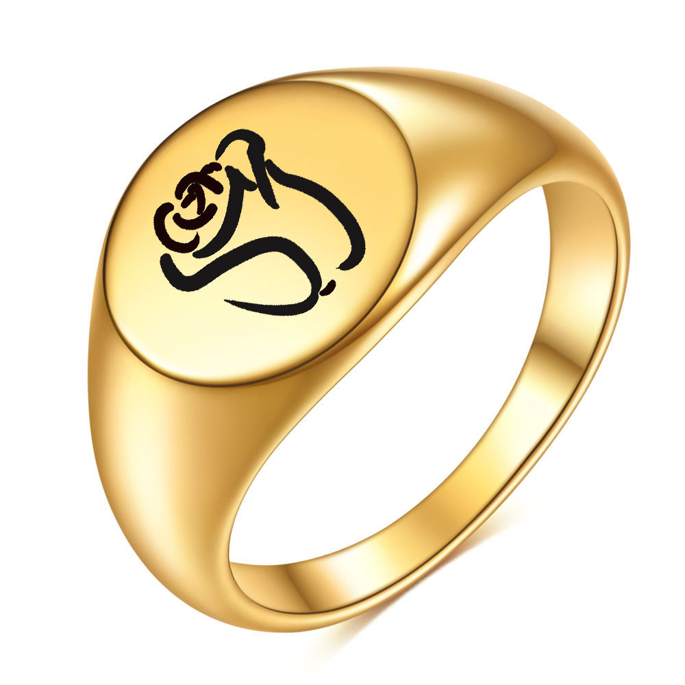 Romantic Rose Titanium Steel Plating Rings