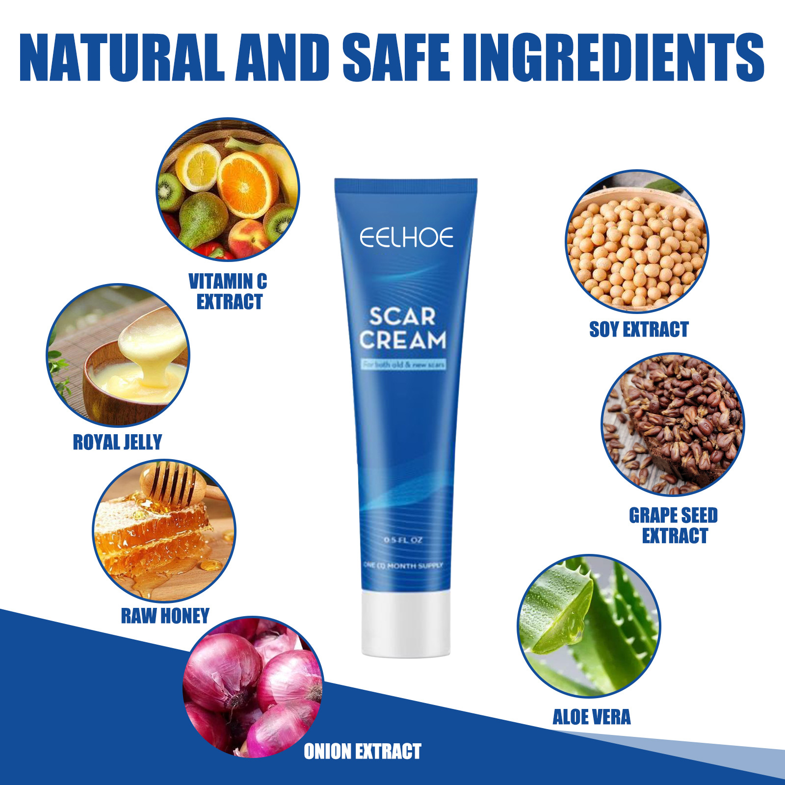 eelhoe skin repair cream scar cream care burns burns prints acne marks fade smoothing care cream scar cream,(Pack of 3)_voghion.com