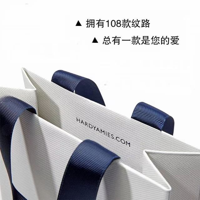 加厚手提袋 粘丝带 礼品袋 压纹  Kraft Paper Gift Bag Shopping