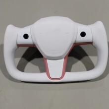 适用于特斯拉方向盘Tesla3/Y真碳纤纹加热盘装饰汽车配件碳纤维