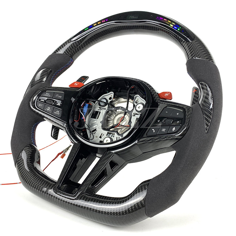 Suitable for BMW M3M4M5 1234 series CS G series sports modified LED carbon fiber steering wheel