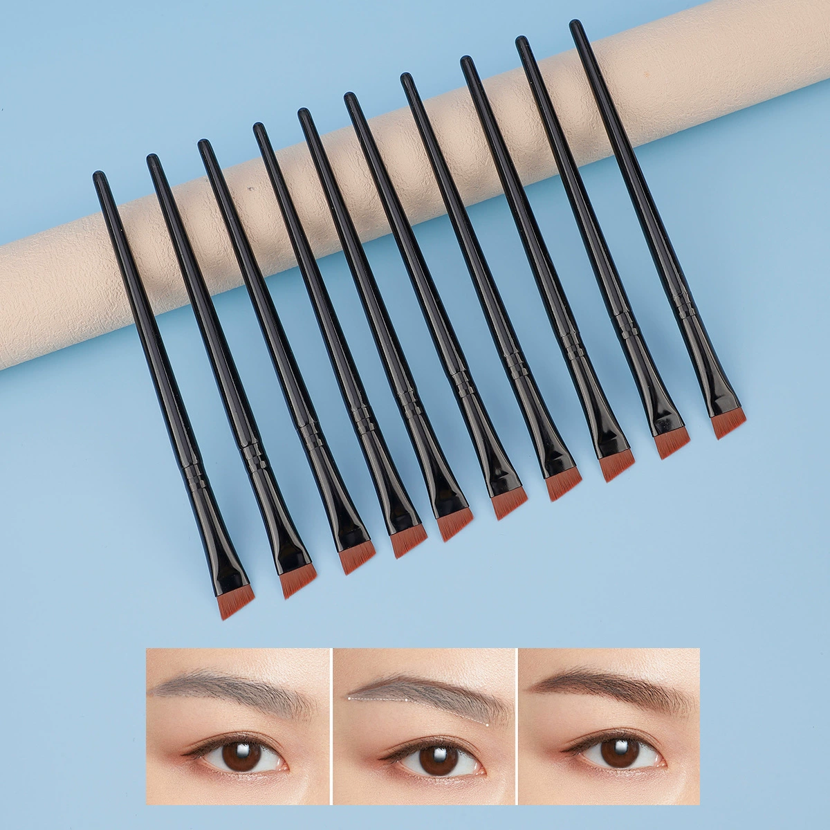 Источник оптовой продажи тонкой складной угол eyeliner кисть локоть кисти детали кисть серп, край лисы паола