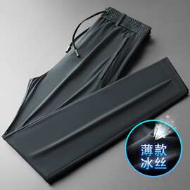 高品质运动休闲裤男夏季薄款长裤子男士工装裤直筒冰丝速干男裤39