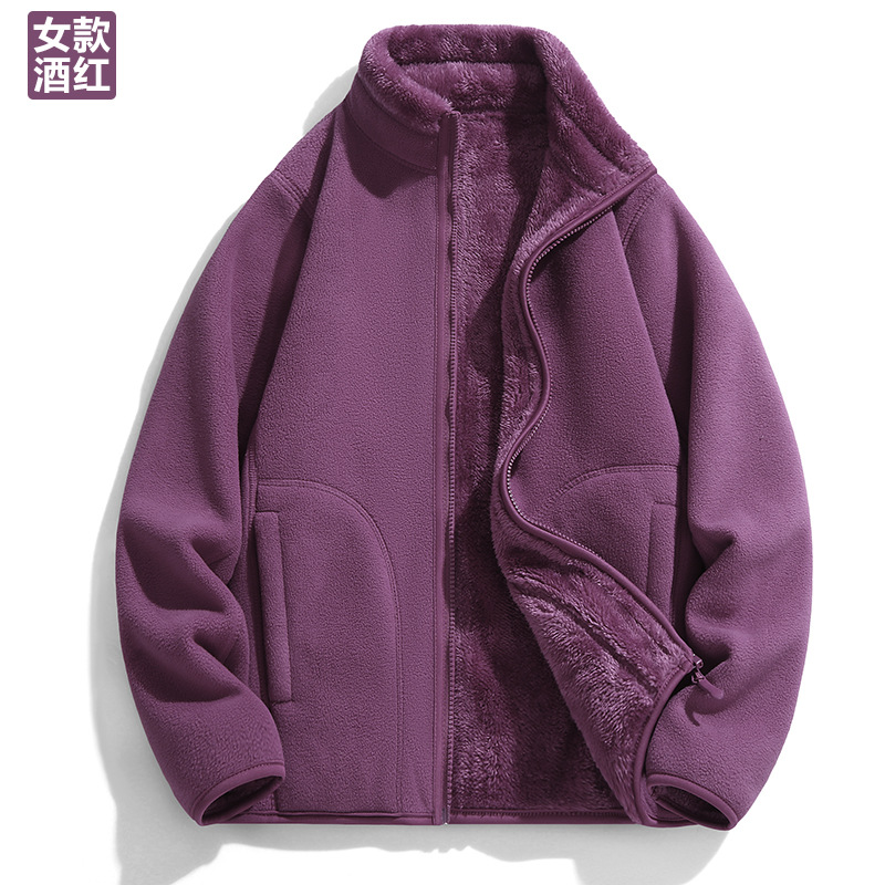 Cordero de cordero chaqueta de terciopelo de doble cara chaqueta de terciopelo de hombre y mujer chaqueta de moda de otoño y invierno de 2025 terciopelo de grano de oscilación hombre ocio