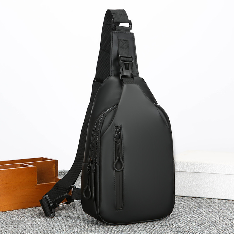 Cross-Border New Chest Bag Men's High-End Crossbody Bag Men's Water-Repellent Shoulder Bag USB Charging Chest Bag