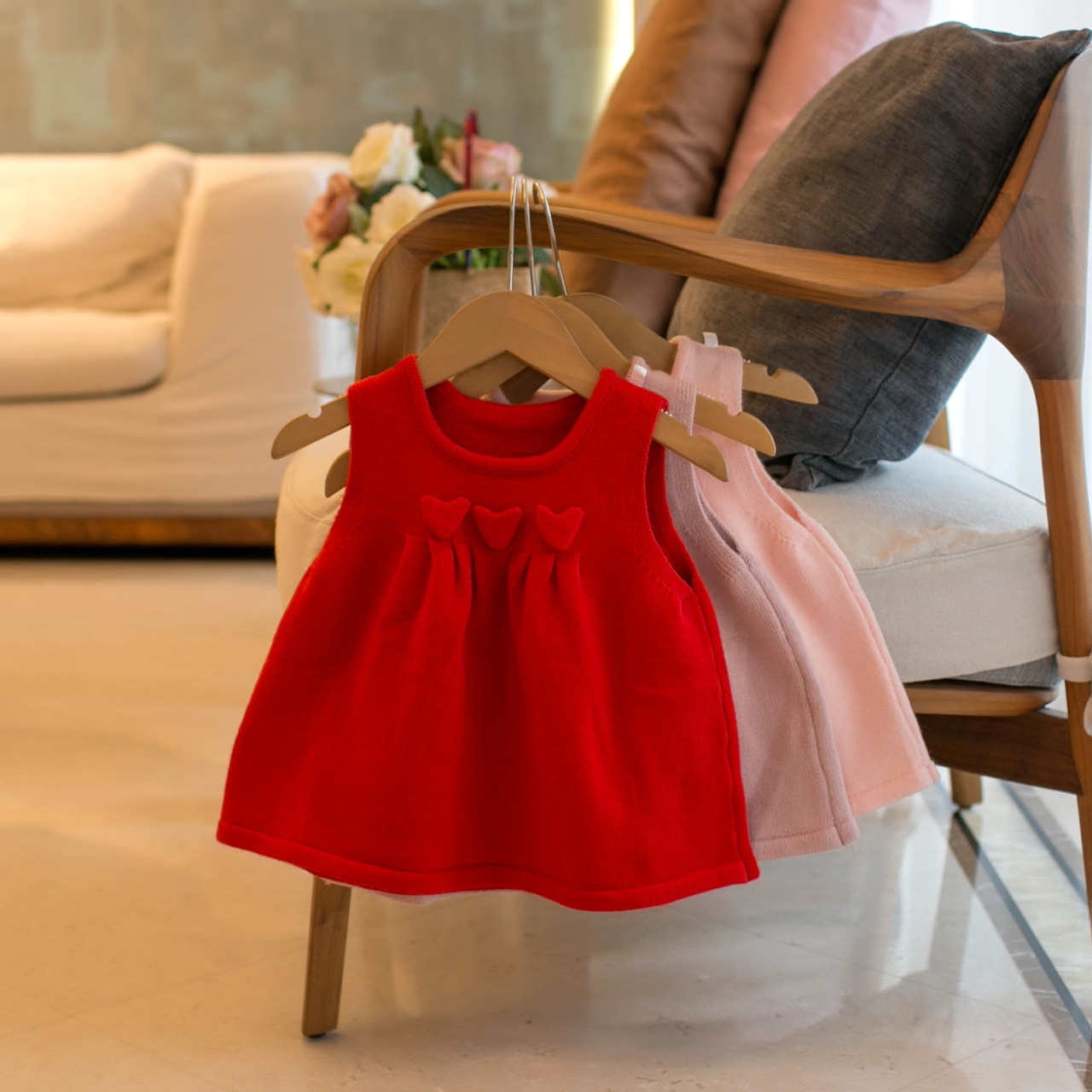 Dropshipping Service: New Spring and Autumn Style Heart-Shaped Girls' Dress-Style Heart-Shaped Top Vest N400