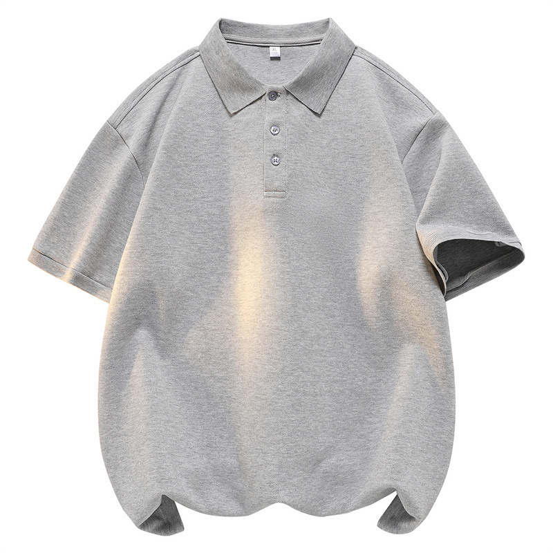 American-Style Heavyweight Pique Design Short-Sleeve Men's Summer New Trendy Ins-Style Polo Shirt Solid Color T-Shirt American-Style Heavyweight Pique Design Short-Sleeve Men's Summer New Trendy Ins-Style Polo Shirt Solid Color T-Shirt
