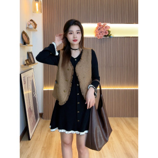 [Only Vest] Slightly Fat New Style Small Fragrant Vest Hly3143