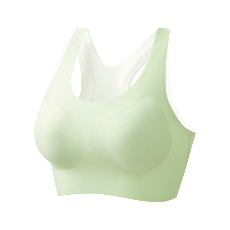 Hermoso sujetador de yoga con espalda, posavasos fijos, ropa interior deportiva integrada a prueba de golpes, chaleco ajustable para correr y fitness