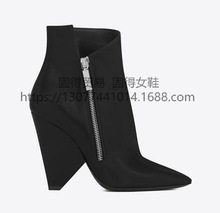 速卖通外贸专供异型跟女士短靴Ankle Boots女鞋