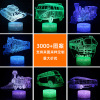 Train, fire tank, bus, LED colorful table lamp, touch creative night light, fire truck, 3D