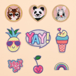 Embroidered Stamps, Colorful Dessert Fruit Series, Cute Embroidered Cloth Stickers, Clothing Decoration Patches