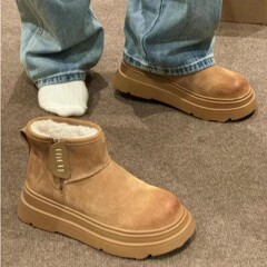 雪地靴女冬季2025新款加绒加厚户外厚底皮毛一体保暖东北棉鞋女款