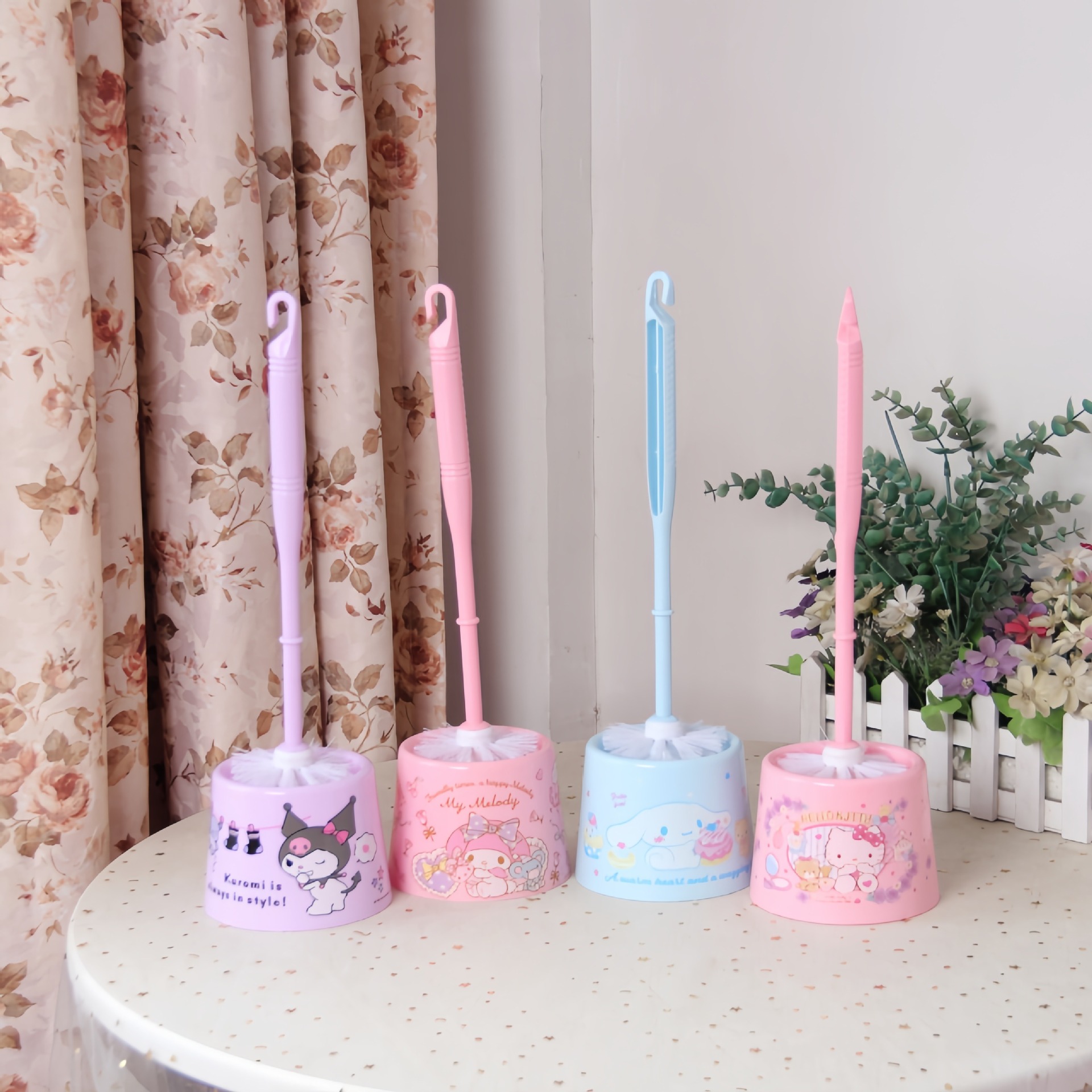 Cartoon Long Handle Soft Hair Cleaning Brush No Dead Angle Toilet Cute Toilet Toilet Toilet Brush Toilet Brush suit