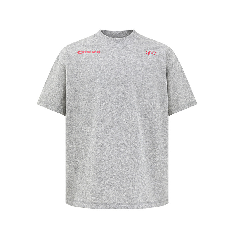 Summer Japanese trend retro T-shirt with a round collar